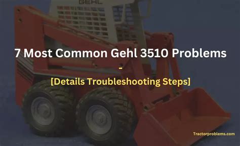 gehl skid steer runs rough|gehl 3510 problems.